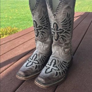 JB Dillon Square Toe cowgirl boots